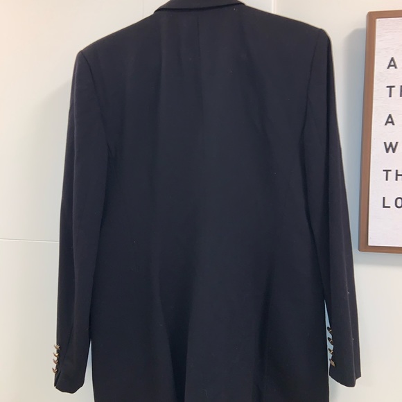 Ralph Lauren 100% Pure New Wool Blazer Navy Blue - Picture 7 of 8